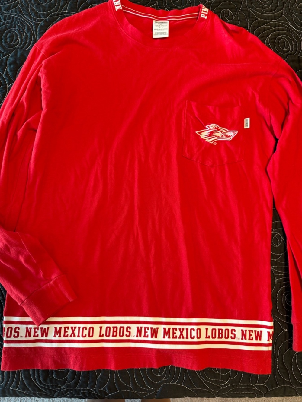 New Mexico Lobos Victoria's Secret PINK Red Long Sleeve Tee - Women's Small